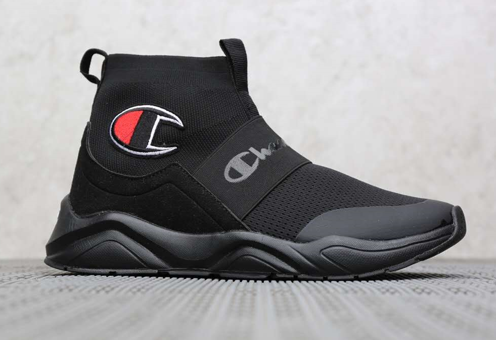 champion men's rally black shoes